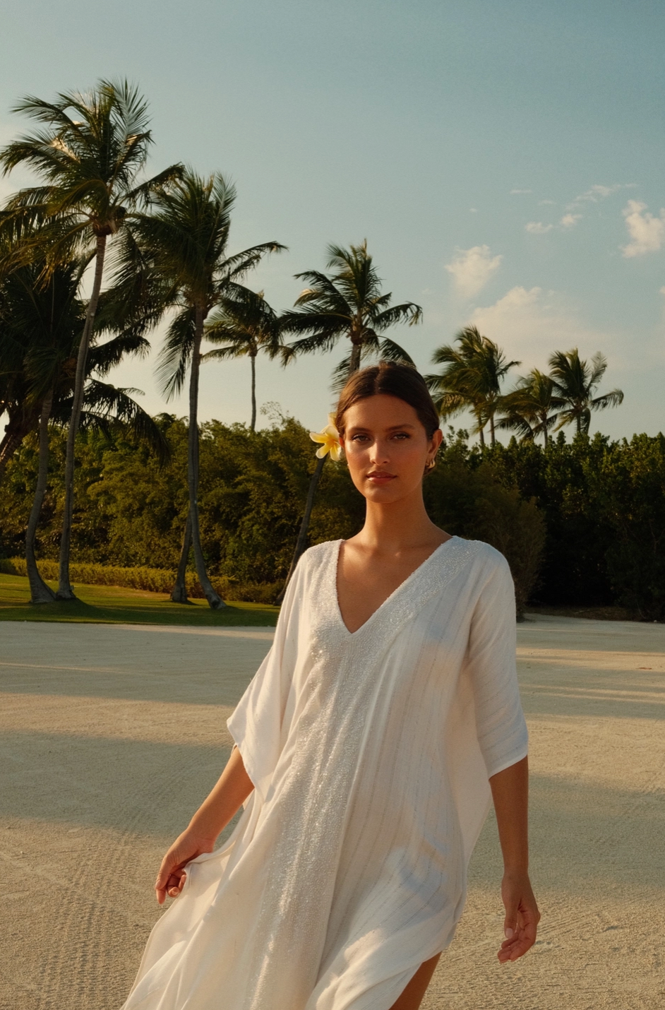 Beaded Sequin Thobe White Sequin