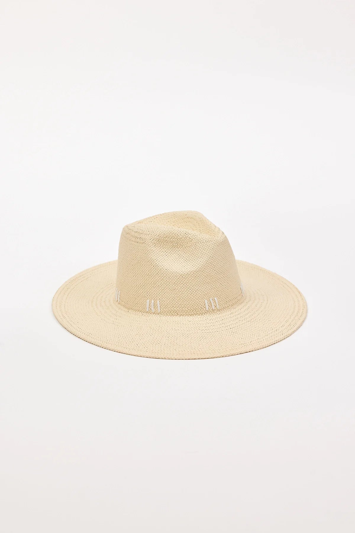 Stitched Packable Sunhat Natural White
