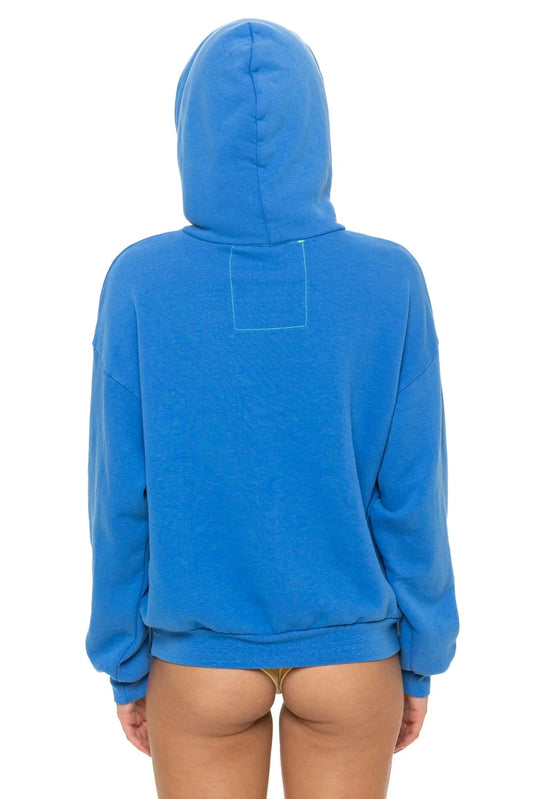 Logo Pullover Relaxed Hoodie Cobalt