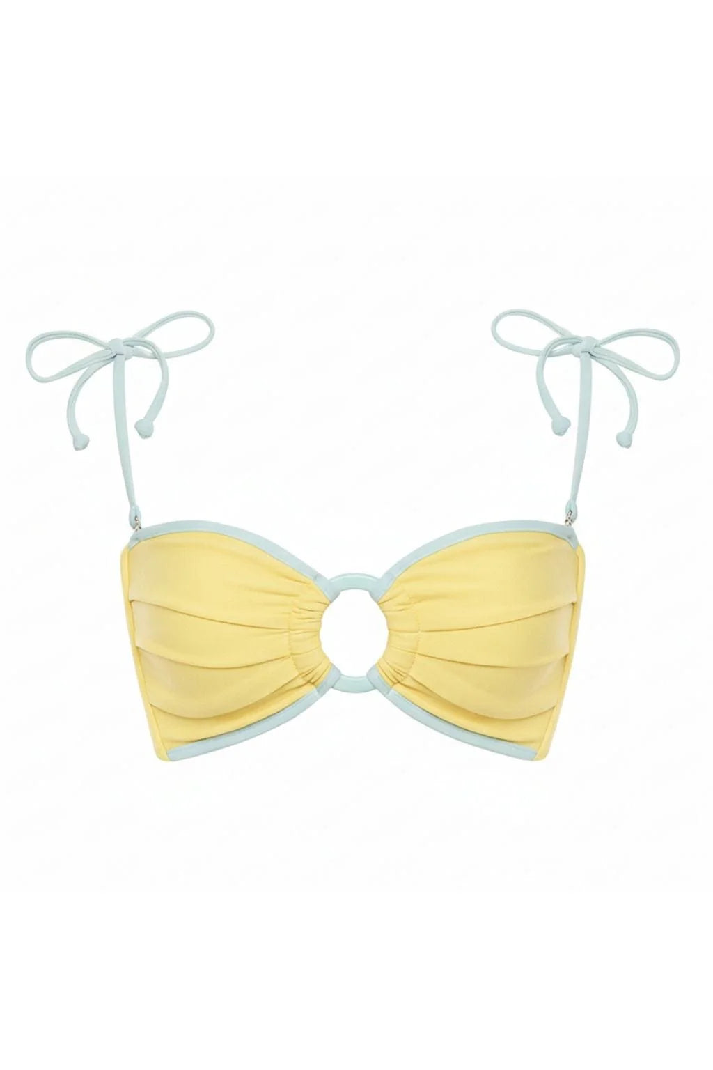 Sunshine Binded Tori Ties Bandeau Bikini Top