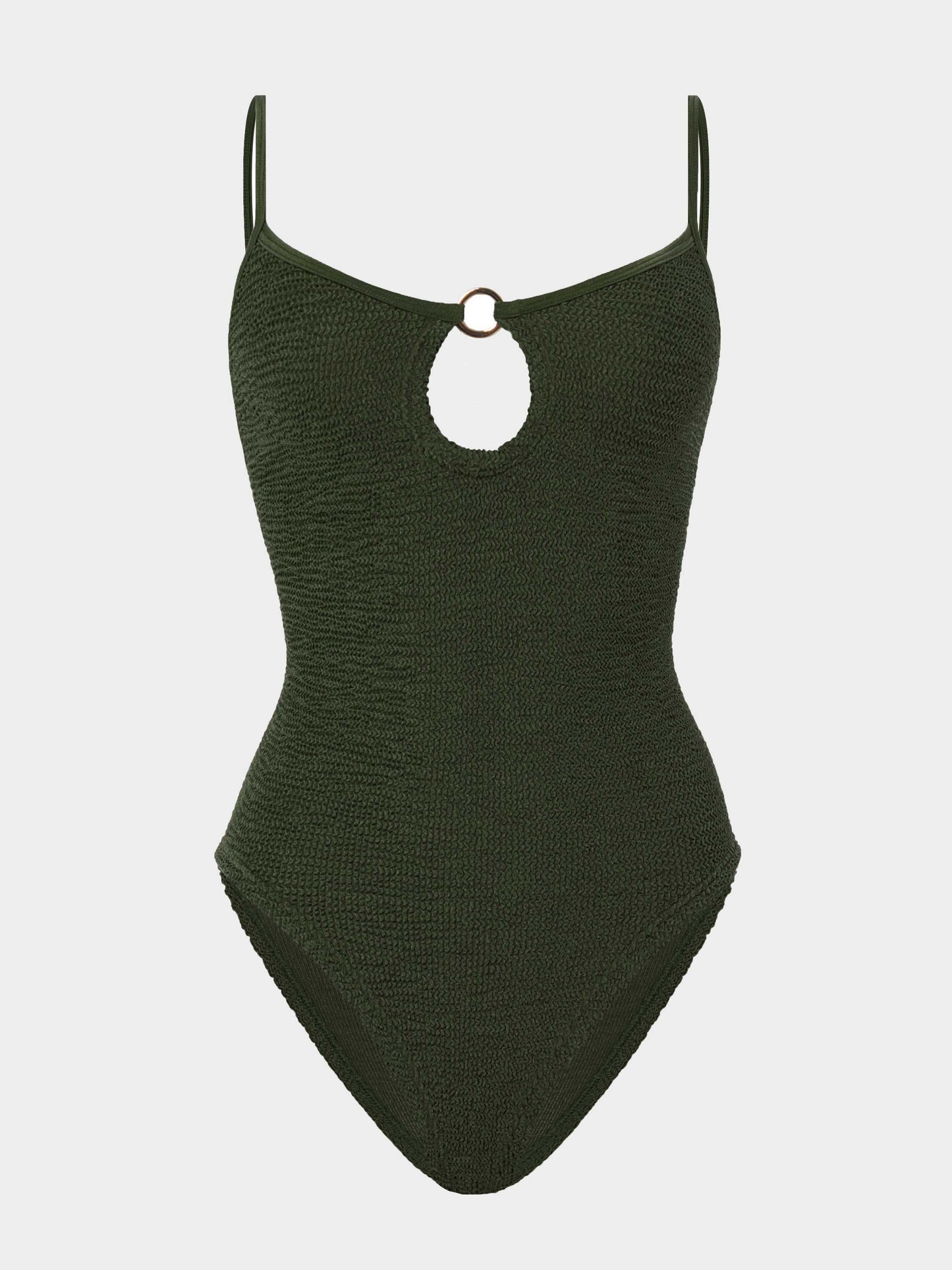 Toni With Gold Hoop Swim Metallic Khaki