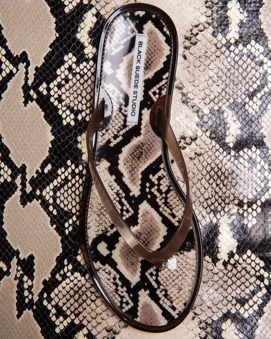 Crystal Sandal Snake/Brown PVC