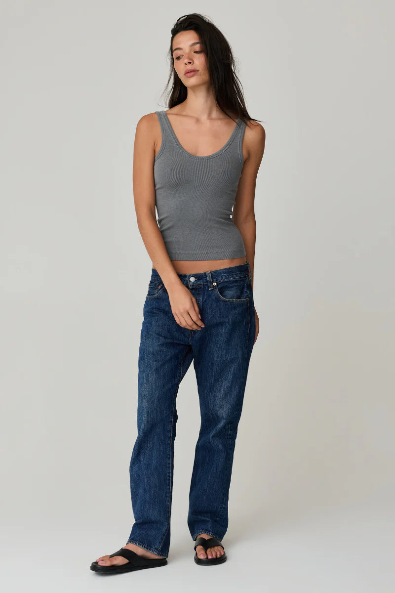 Mila Rib Tank Vintage Black