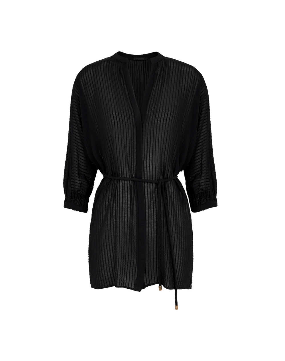 Solid Lilou Short Coverup Black