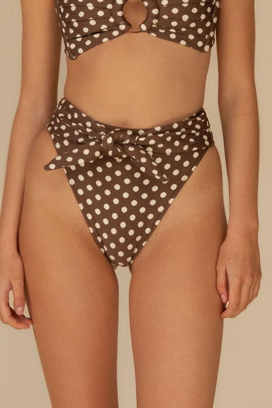 Montce Vivian Paula Tie-Up Bikini Bottom — front view | Belle Mar Swim