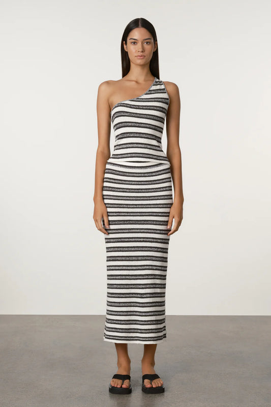 Marle Stripe Textured Knit Skirt