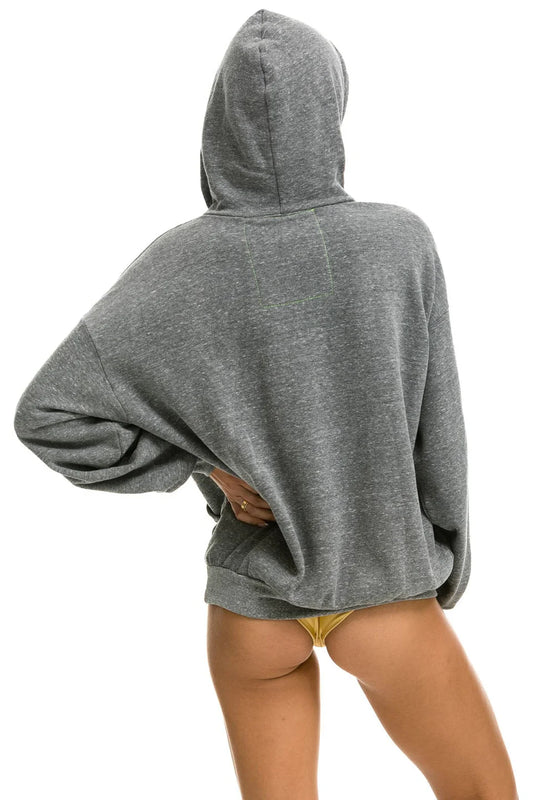 Aviator Nation Relaxed Pullover Hoodie Heather Grey