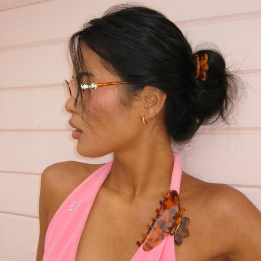 Big Effing Clip in Tortoise Hibiscus, alternate view