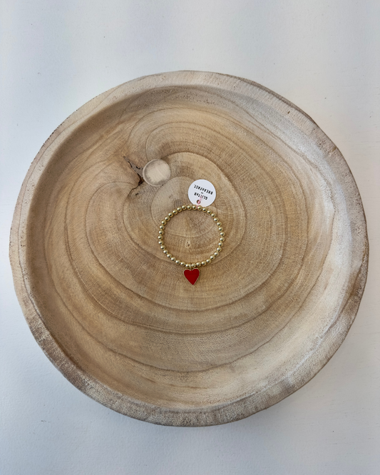 Large Enamel Heart Bracelet