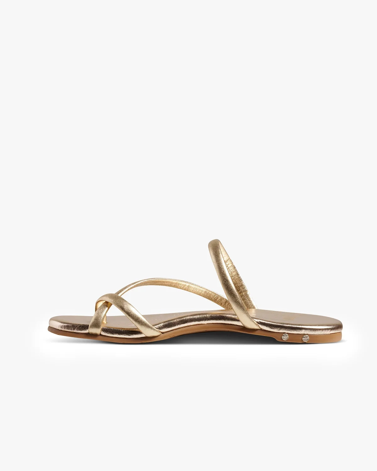 Sunbird Leather Slide Sandal Gold