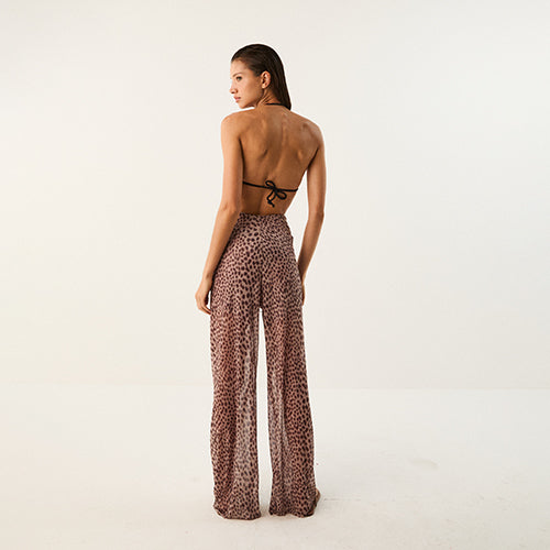 Pareo Pants Leopard Mesh