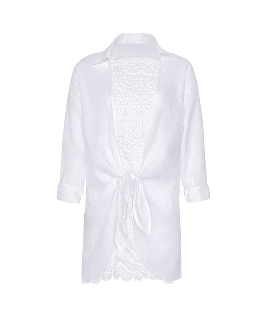 Water Lily Lace Millie Tie Tunic flat