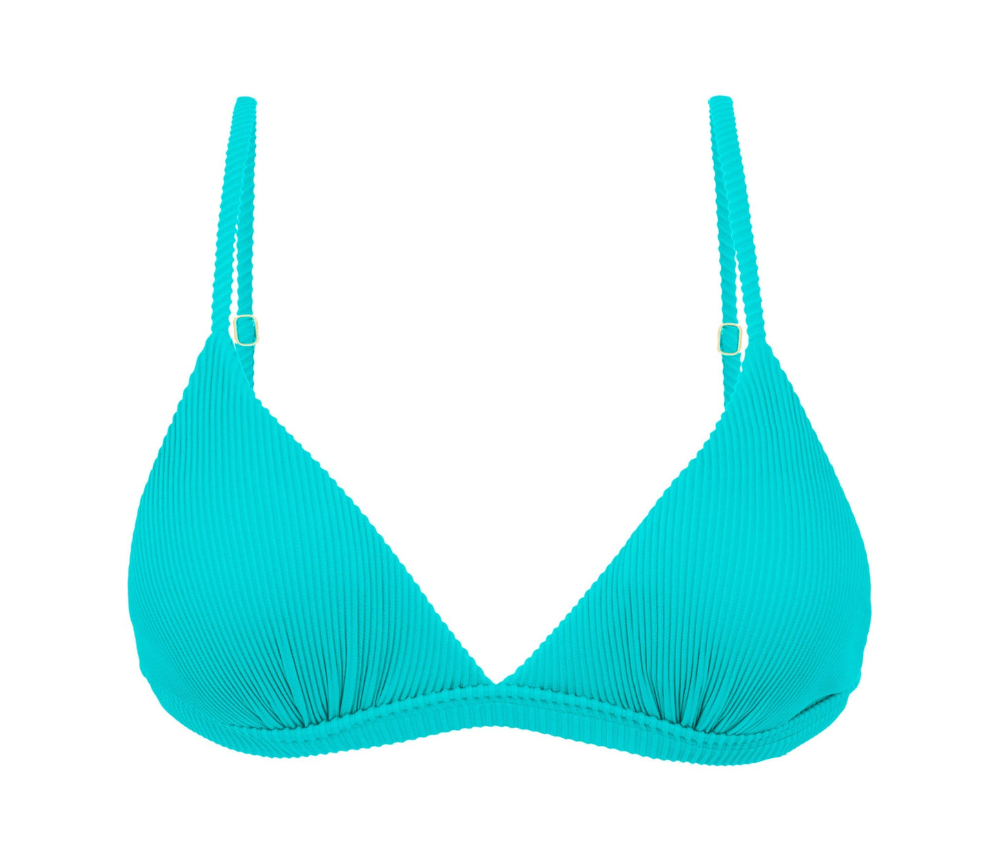 Rio de Sol Triangle Fixo Top Jade Cotele in teal — front view | Belle Mar Swim