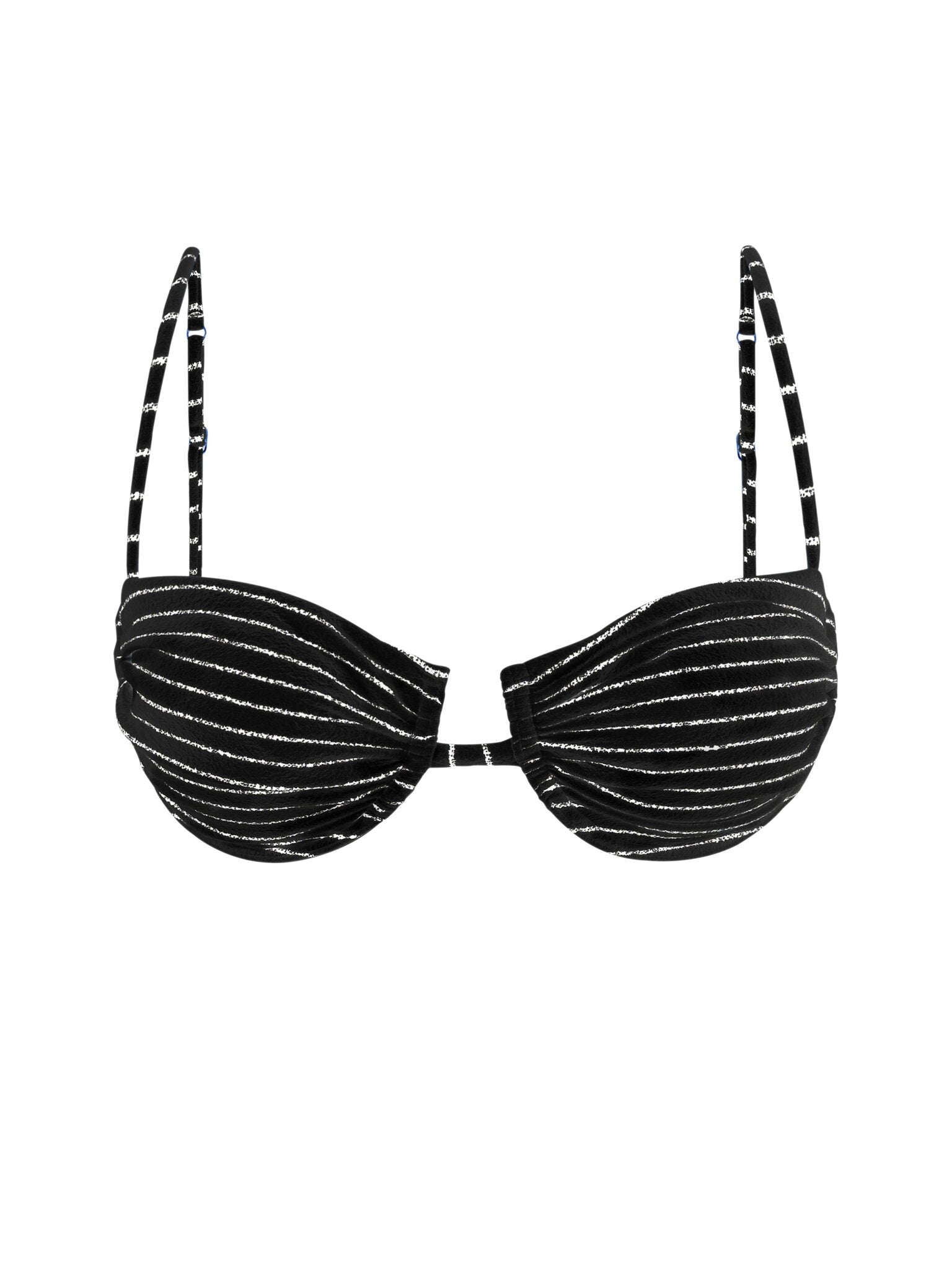 Rio de Sol Zaya Top Black Linea in black — front view | Belle Mar Swim