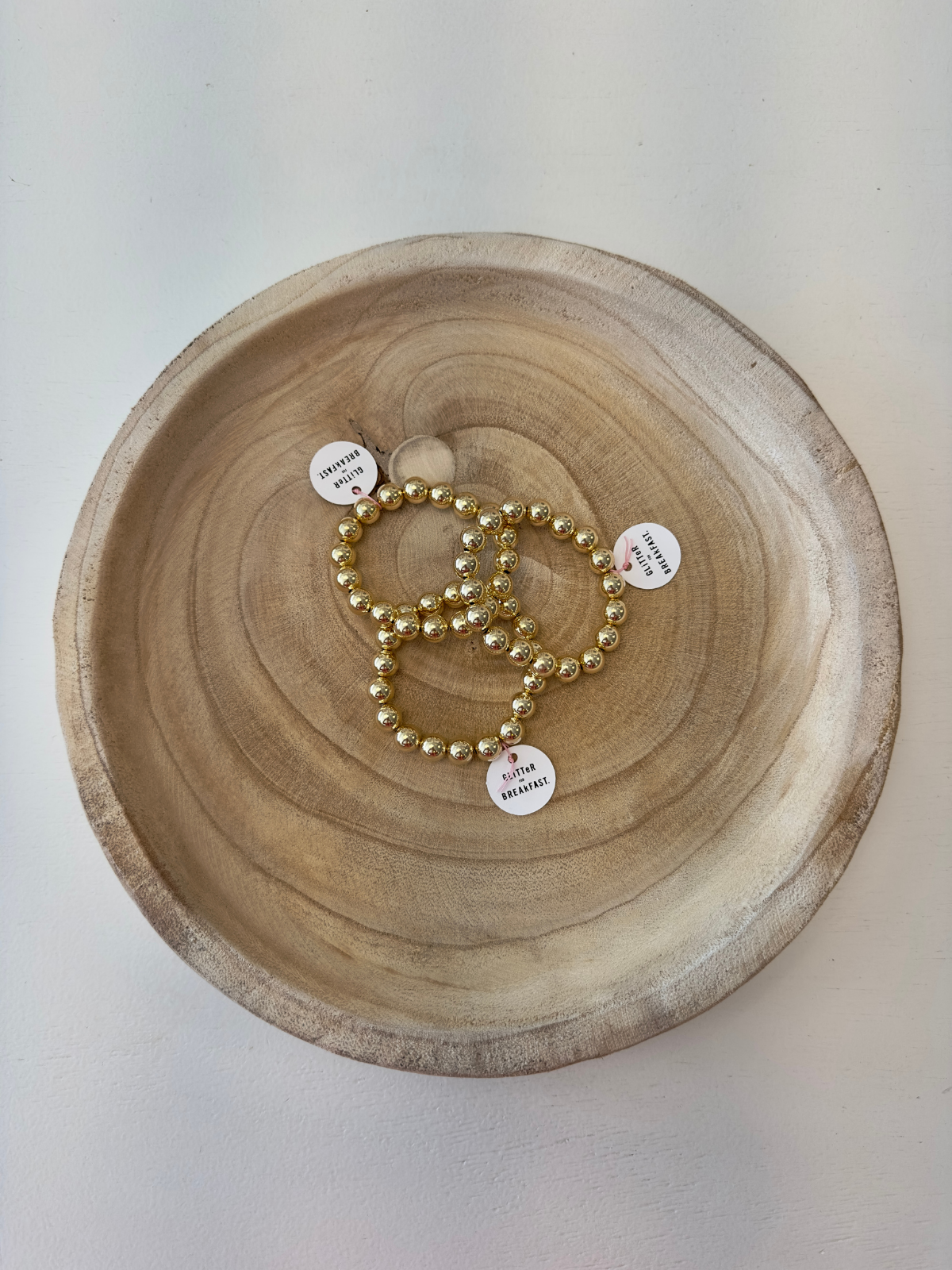 10mm 14k Yellow Gold Filled Bead Bracelet