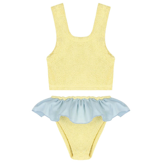 Kids Olive Bikini (Ages 7 to 12) Butter/Metallic Ice Blue