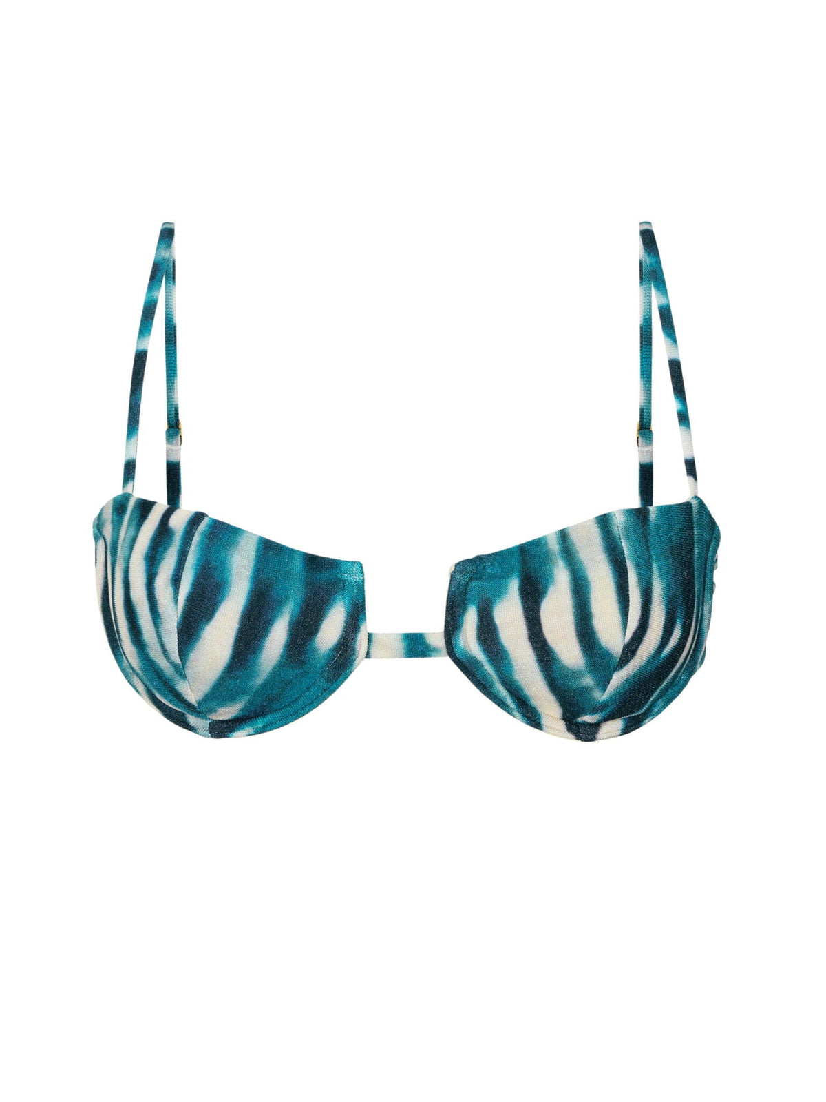 Rio de Sol Juliette Top in blue Azule, front view