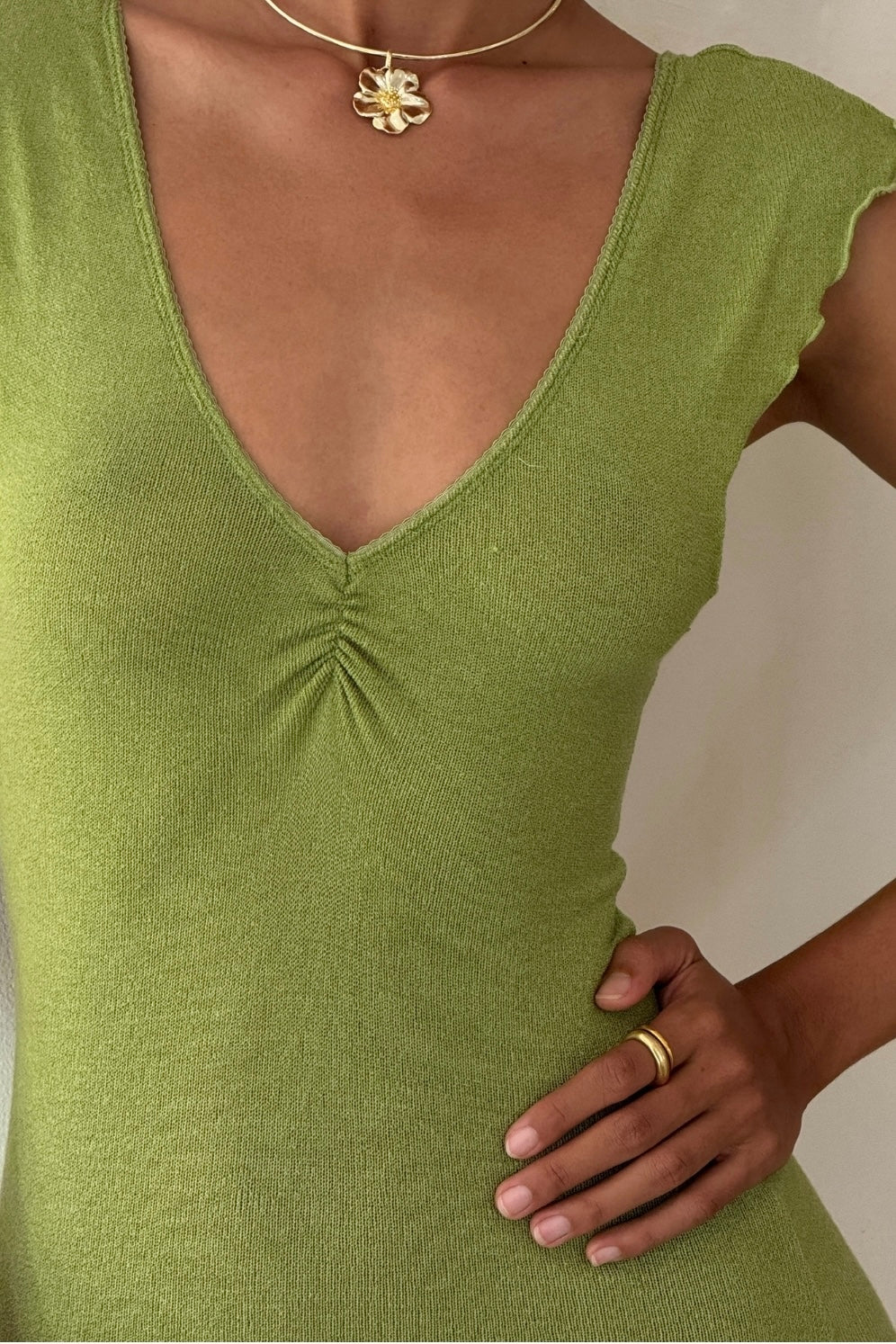 Bijous Mini Dress Leaf