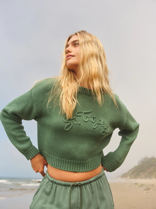 Sundry St Tropez Crew Sweater Loden