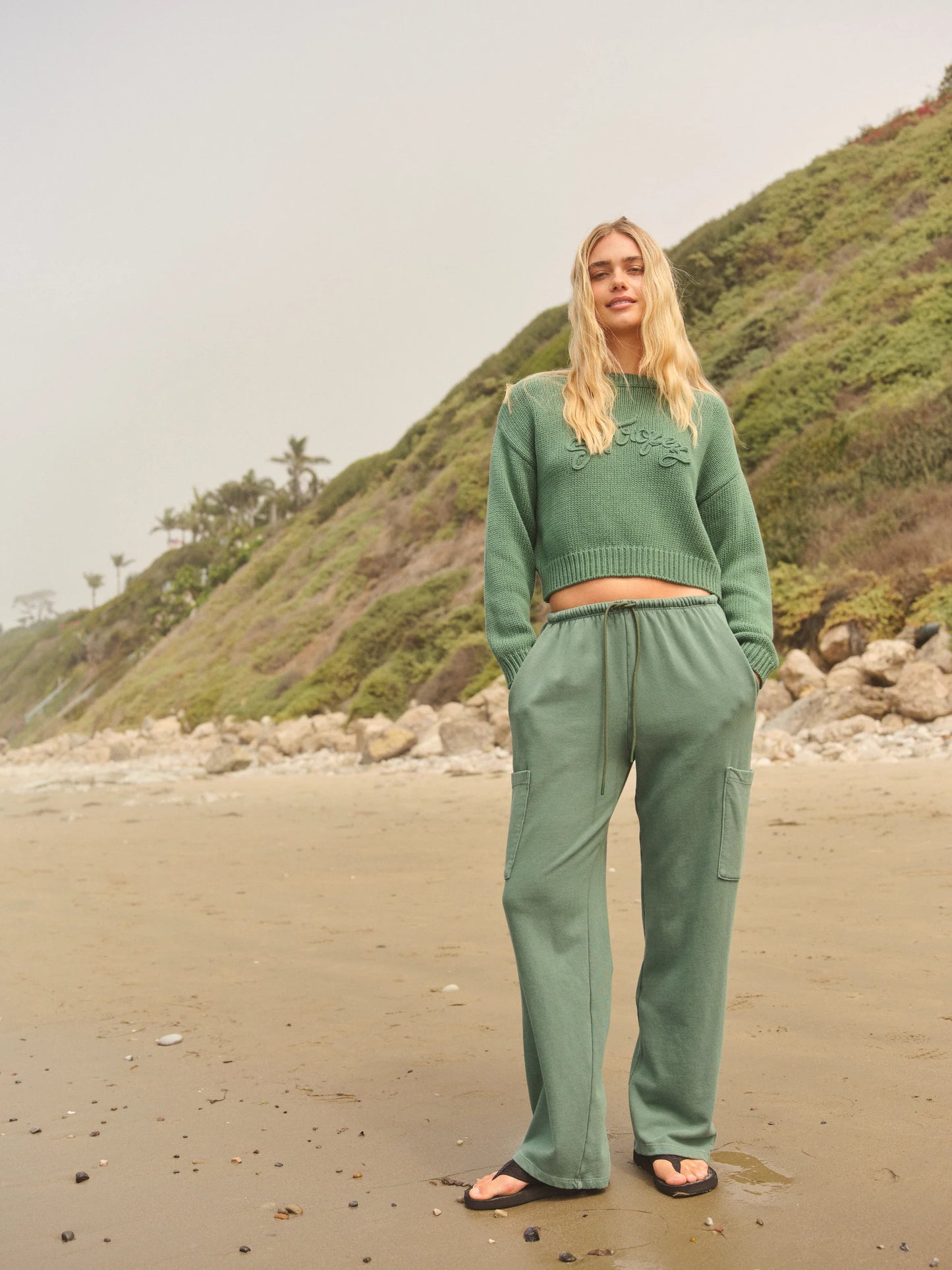 Sundry St Tropez Crew Sweater Loden