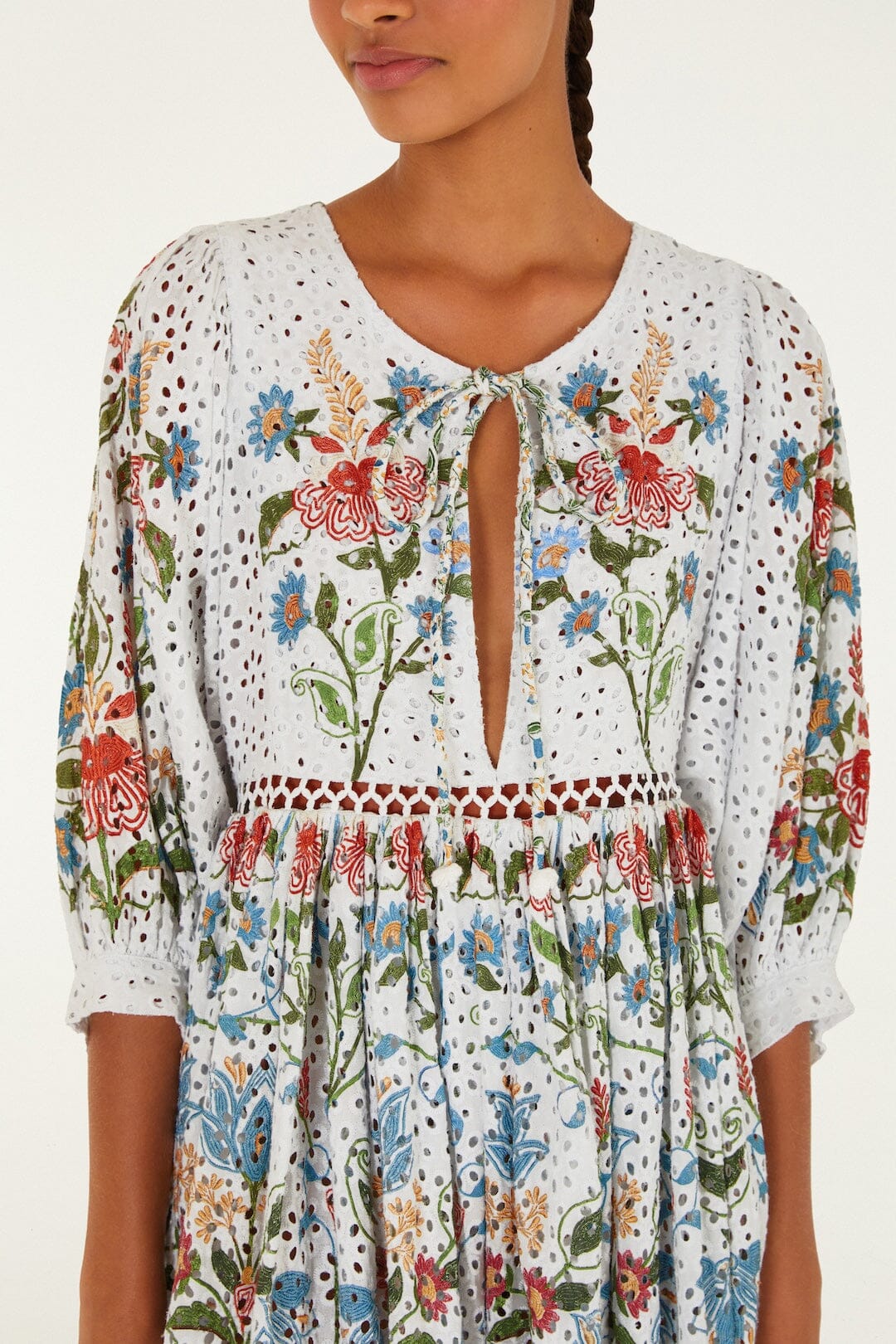 Off-White Stitched Garden Mini Dress