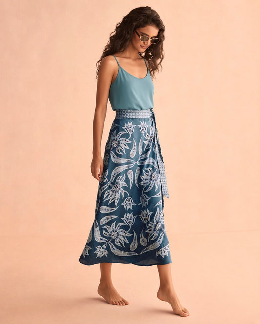 Nalini Wrap Skirt Alexia Dusk