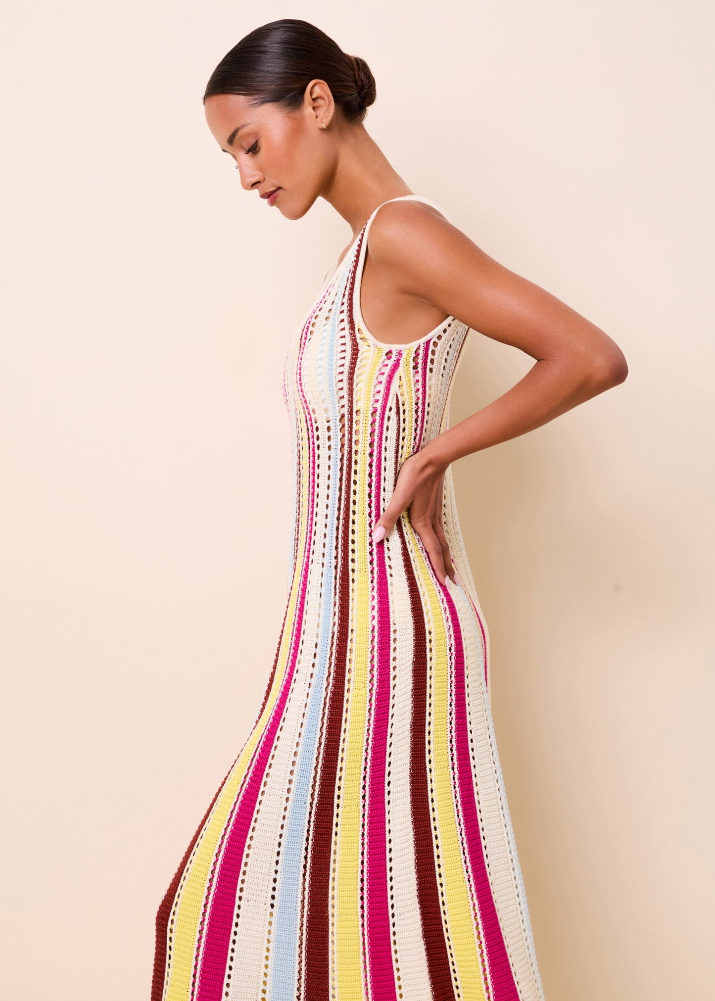 Velmira Dress Ladder Knit Symi Stripe - view