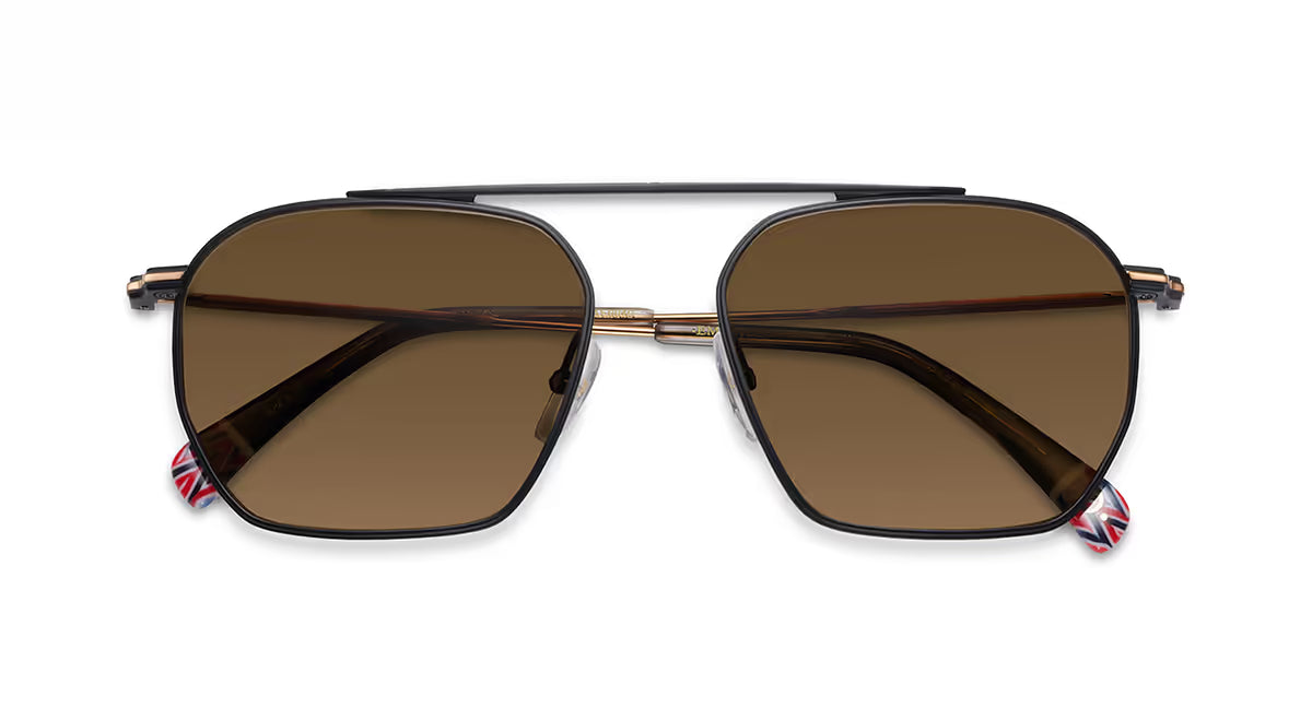 Etnia Barcelona Empuries Sun Polarized HD Black Bronze in black — front view | Belle Mar Swim