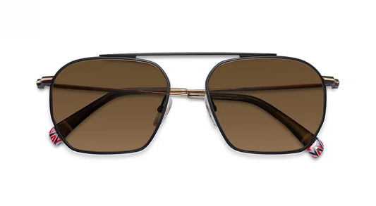 Etnia Barcelona Empuries Sun Polarized HD Black Bronze in black — front view | Belle Mar Swim