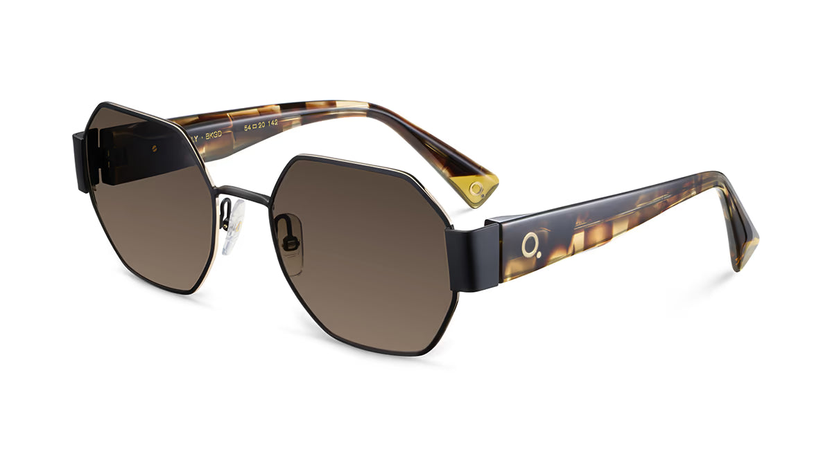 Kelly Photochromic HD Black Gold in black — back view | Belle Mar Swim