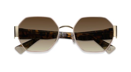 Etnia Barcelona Kelly Photochromic HD White Gold in white — front view | Belle Mar Swim