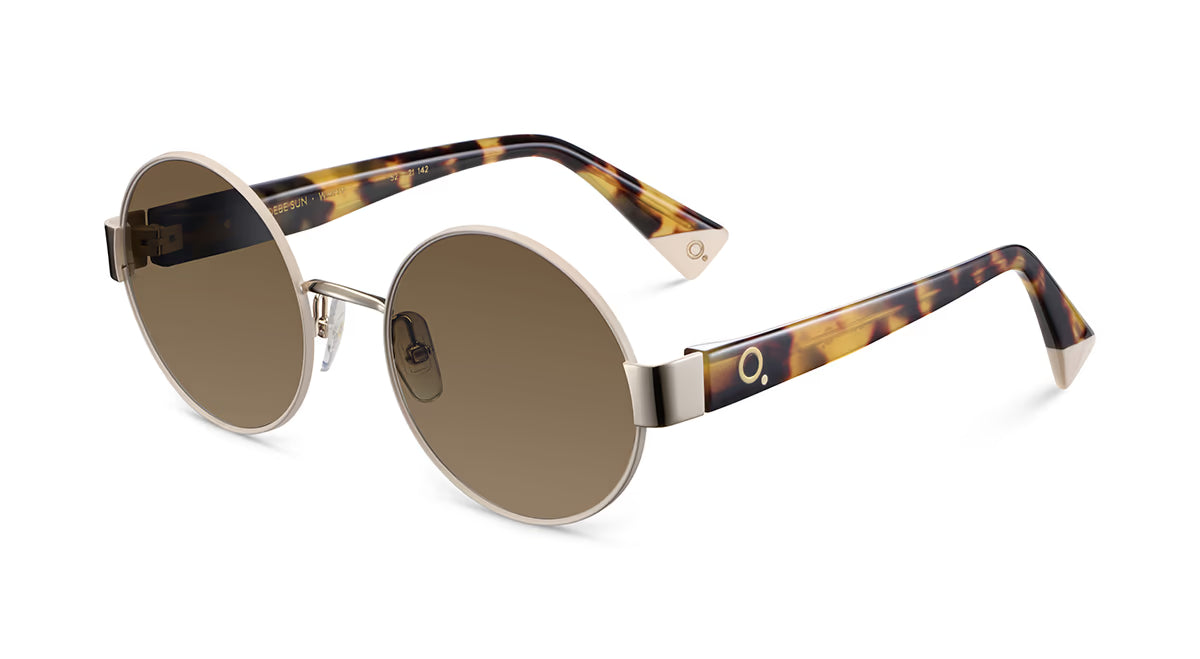 Phoebe Photochromic HD White Havana in ivory — back view | Belle Mar Swim