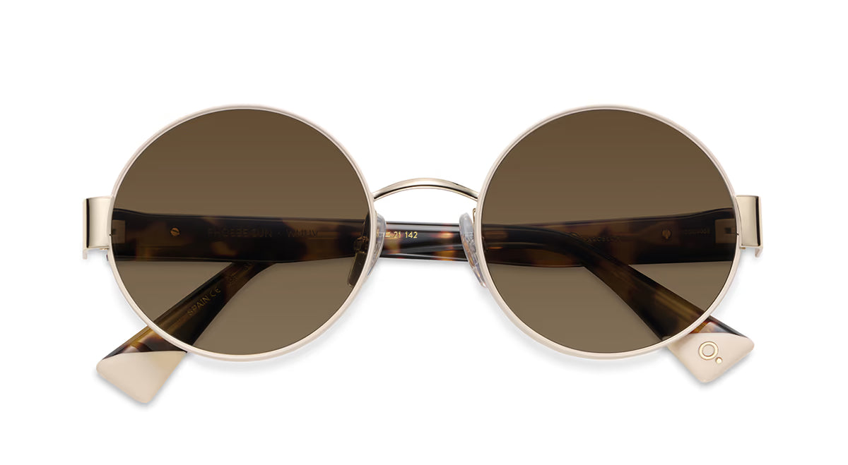 Etnia Barcelona Phoebe Photochromic HD White Havana in ivory — front view | Belle Mar Swim