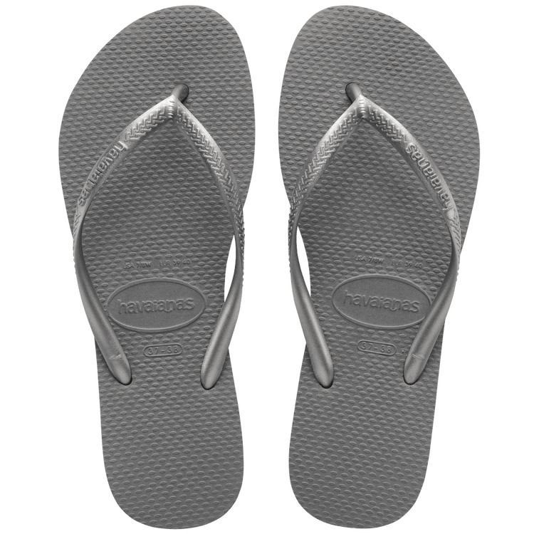 Havaianas Slim Flip Flop Sandal in Steel Grey