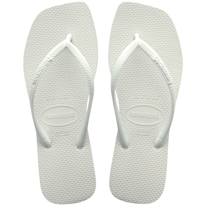 Slim Square Flip Flop White