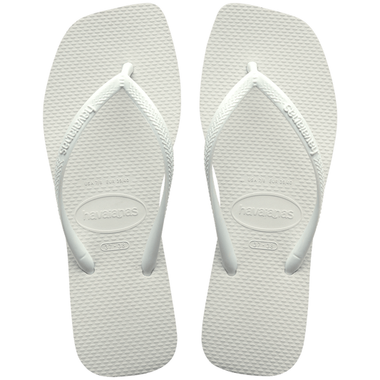 Slim Square Flip Flop White