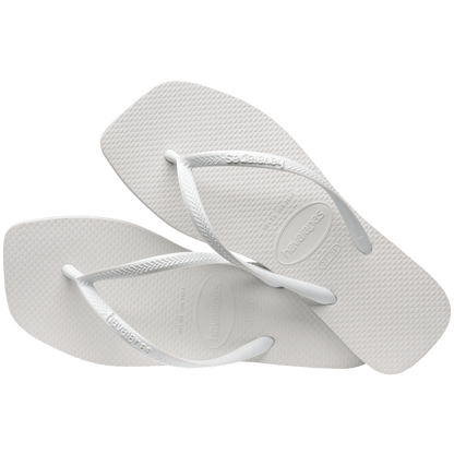 Slim Square Flip Flop White
