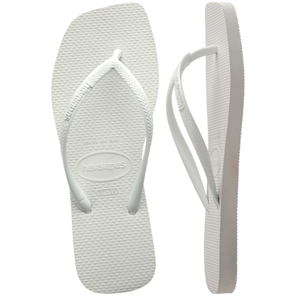 Slim Square Flip Flop White