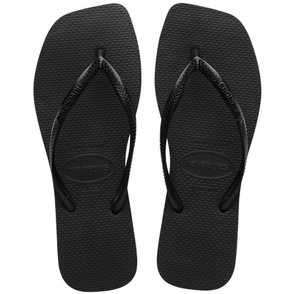 Slim Square Flip Flop Black