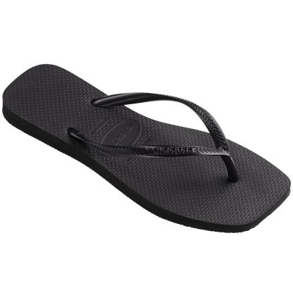 Slim Square Flip Flop Black