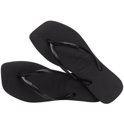 Slim Square Flip Flop Black
