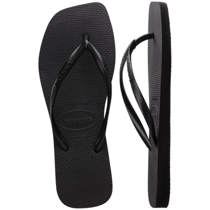 Slim Square Flip Flop Black