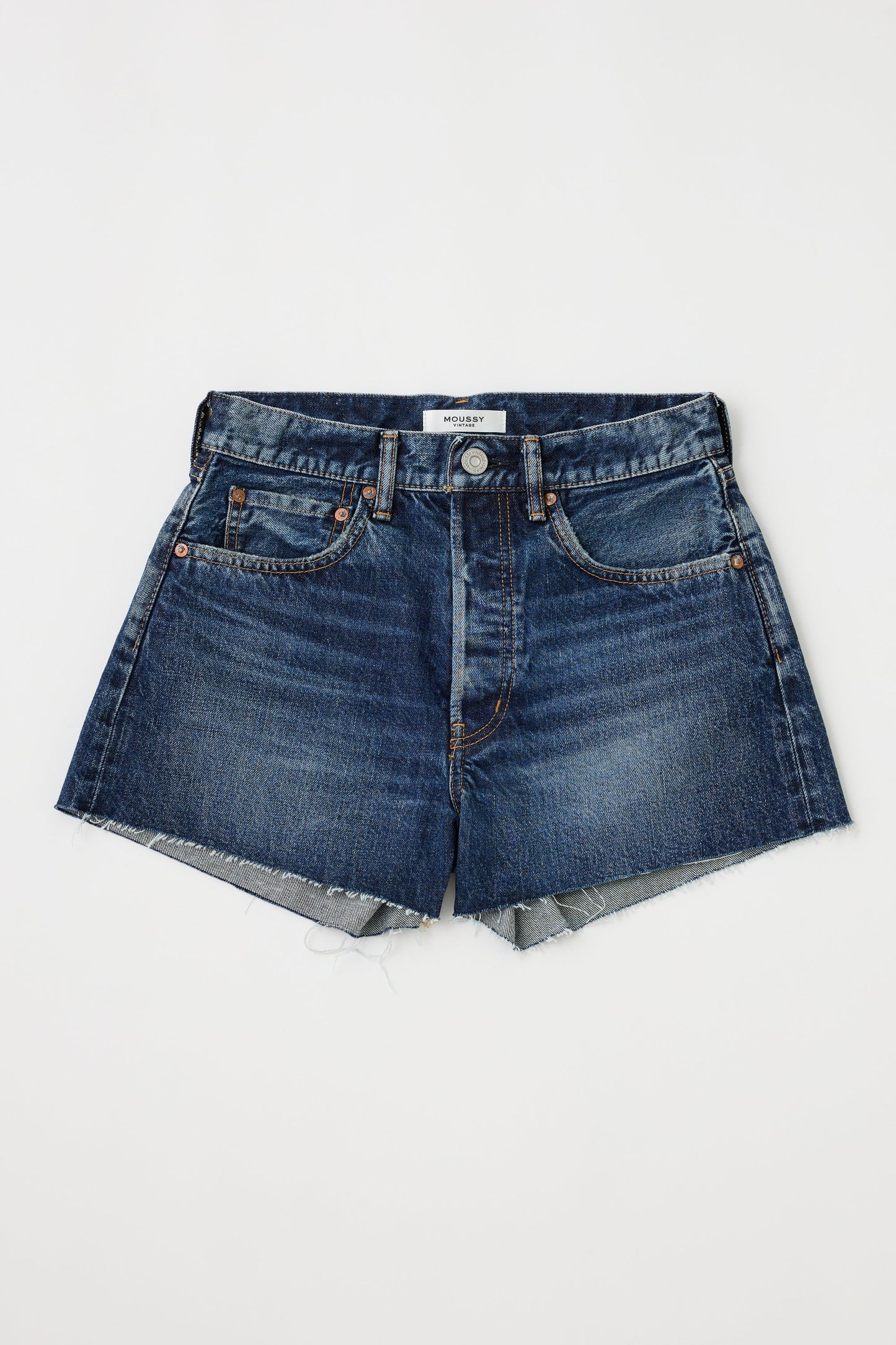 moussy cutoff shorts dark wash 