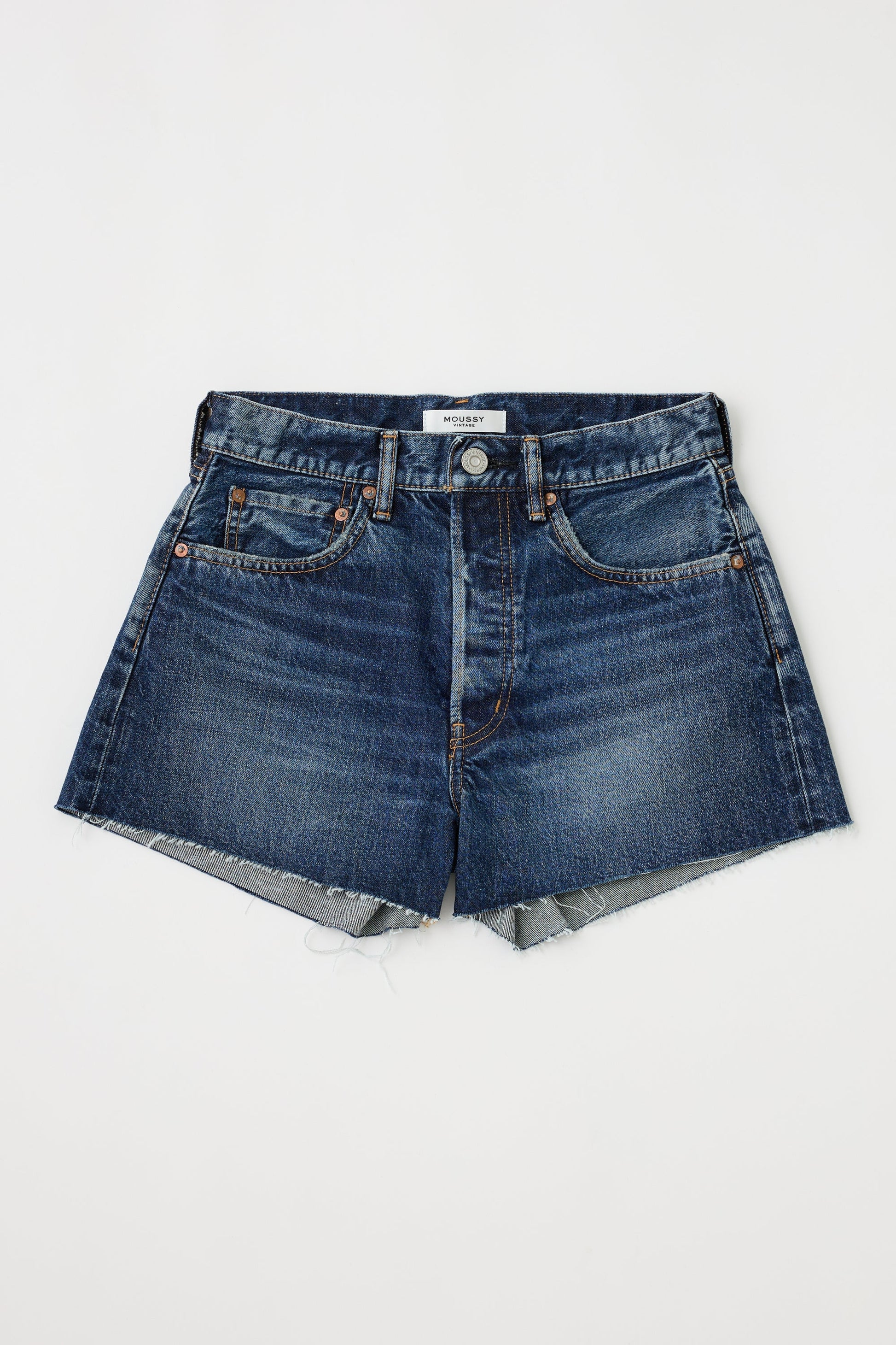 moussy cutoff shorts dark wash 