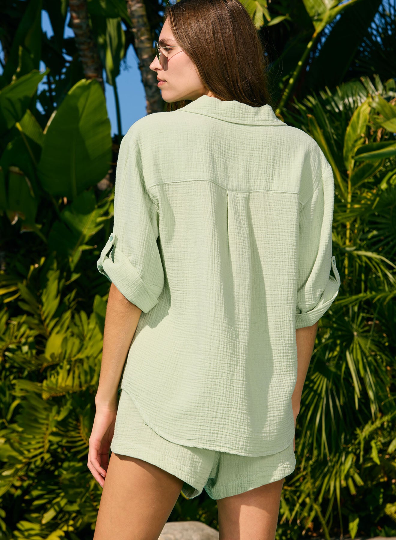 Roll Sleeve Shirt Pistachio