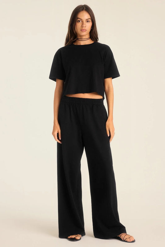 Coast Pant Black Cotton Jersey