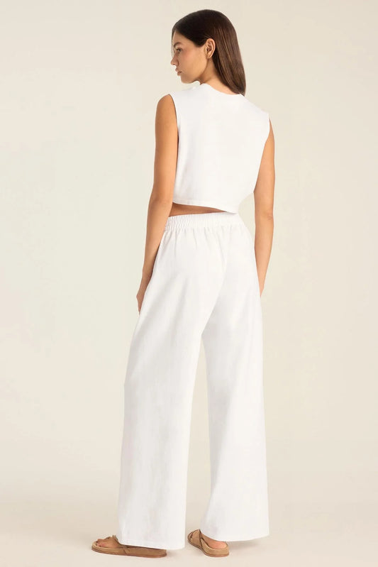 Coast Pant White Cotton Jersey