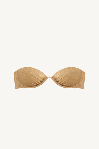 Mabel Underwire Bandeau Top Golden Glow Metallic