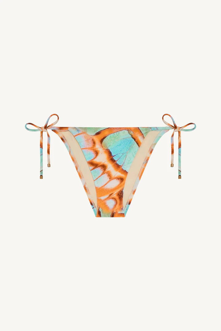 Gia Triangle Top Malachite Butterfly in blue — close-up | Belle Mar Swim