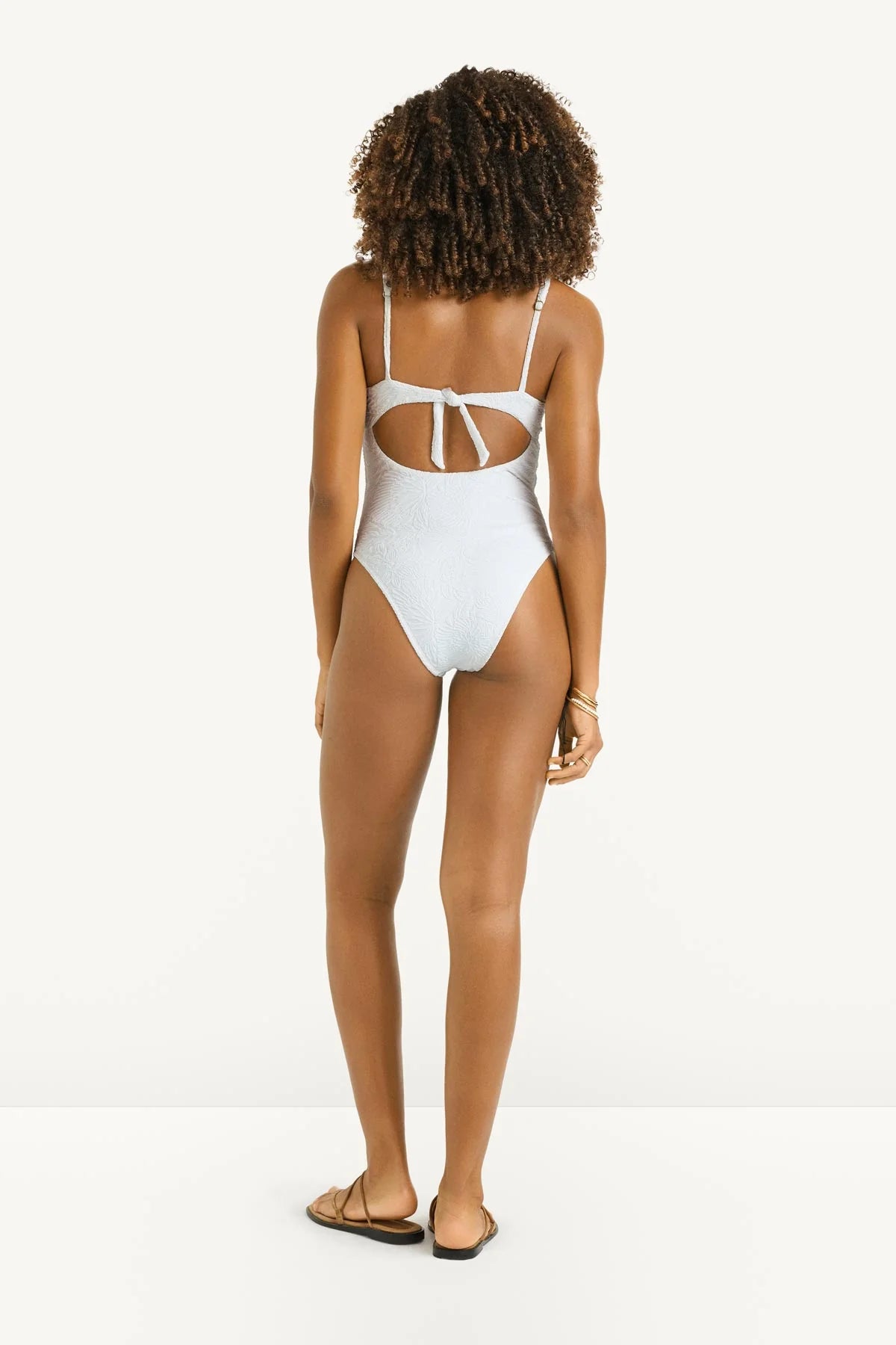 Ada Underwire One Piece White Garden Jacquard